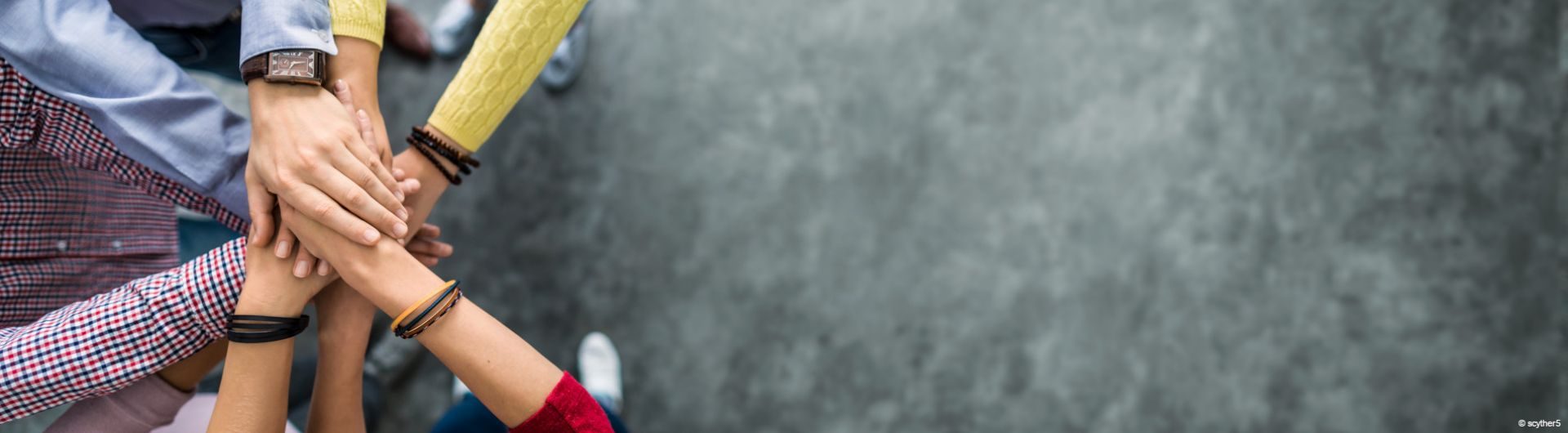 people holding hands together - mersen career page banner