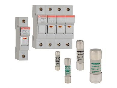 Fusíveis cilíndricos iec e bases de fusíveis Mersen